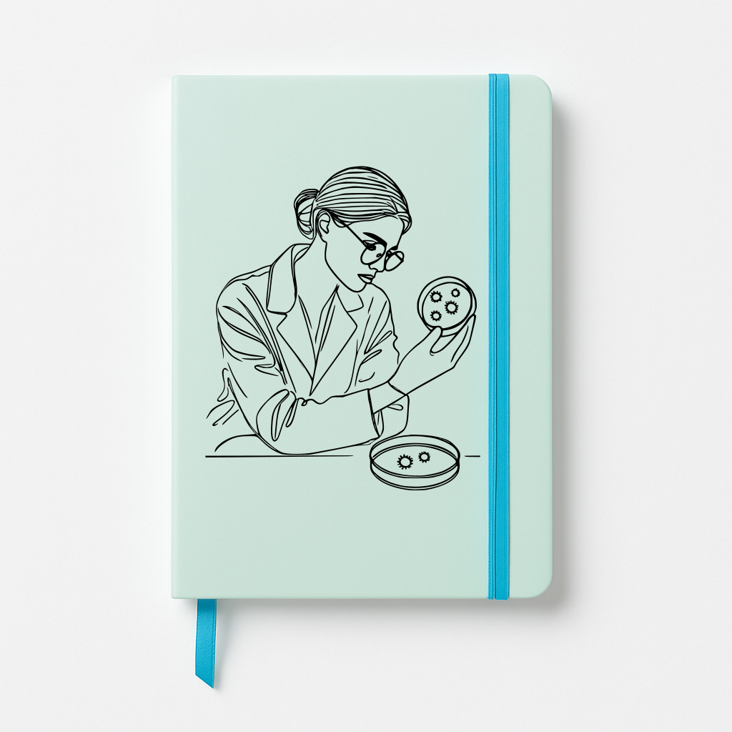 Cuaderno Científico Mujer Microbiología Personalizado