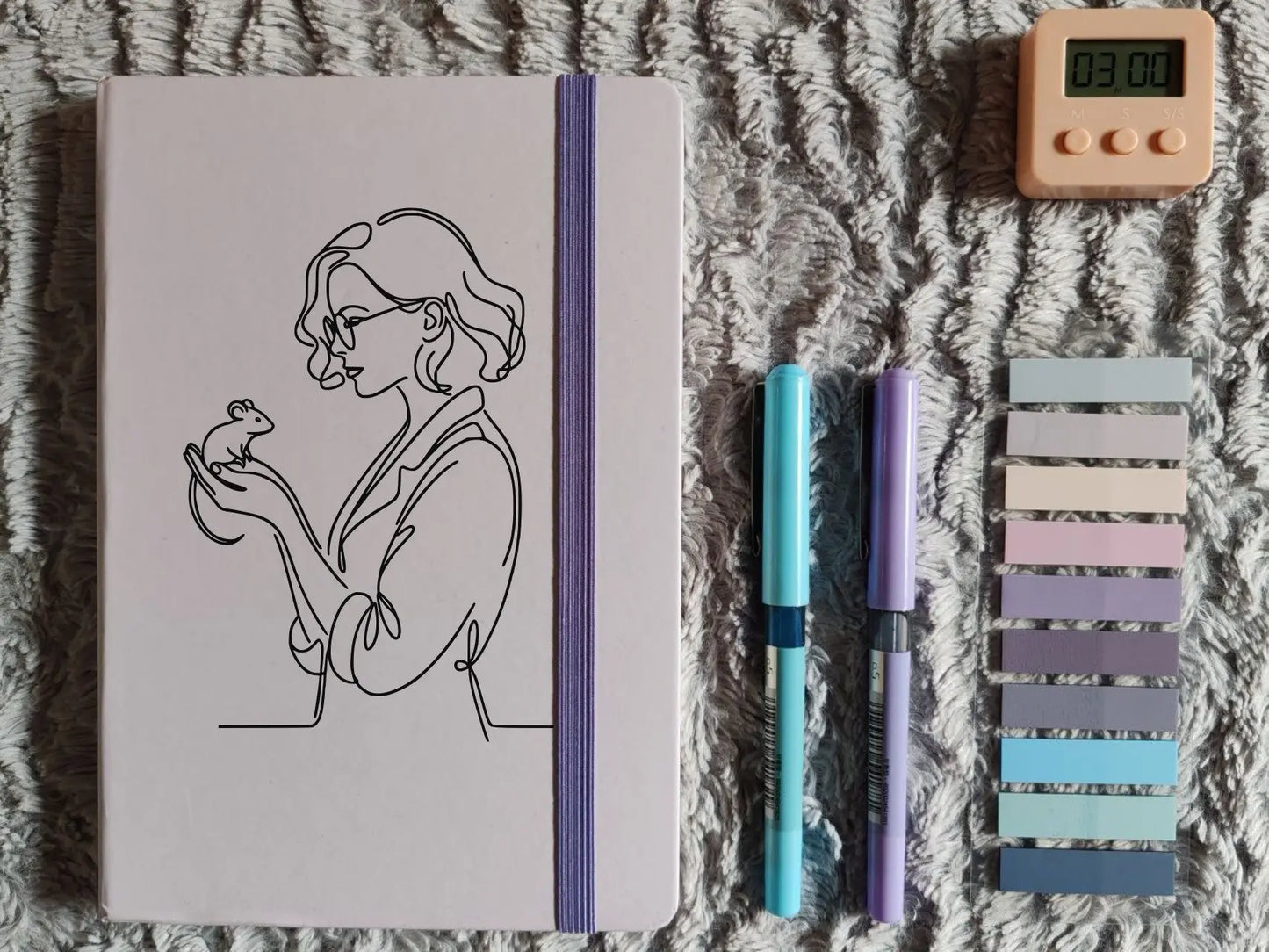 Cuaderno Floral Lila Pastel Personalizado - Tecnicos de Laboratorio