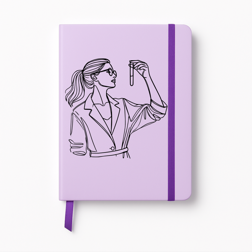 Cuaderno Científico Mujer Tubo Personalizado